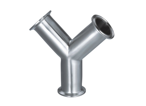 卫生级焊接Y型三通、卫生级不锈钢三通、卫生级管件